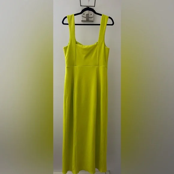 NWOT- Show me Your Mumu- Eden Midi Dress in Citrine stretch. (Electric green) XL - Picture 7 of 16